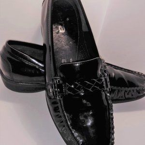 Ara Black Patent Loafers Size 10.5 W
